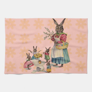 Osterhase Hühnerhase Eier Küchentuch