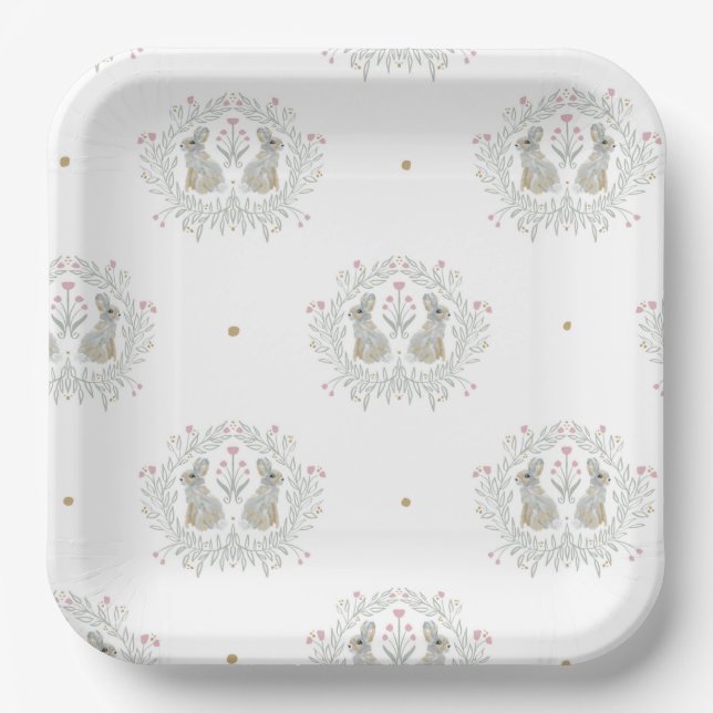 Osterhase II Pappteller (Vorderseite)