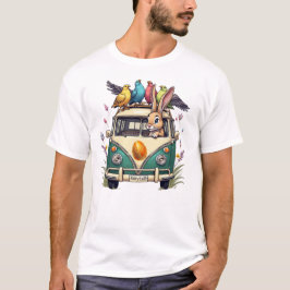 Osterhase im Bus mit Vogelfreunden - Frühjahr 2008 T-Shirt