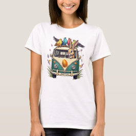 Osterhase im Bus mit Vogelfreunden - Frühjahr 2008 T-Shirt