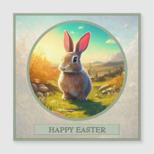 Osterhase im Frühjahrsmagie Magnetkarte