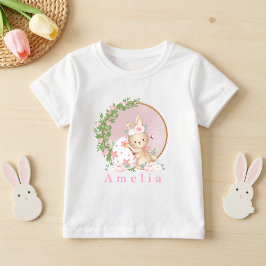 Osterhase im Garten personalisiert  Kleinkind T-shirt
