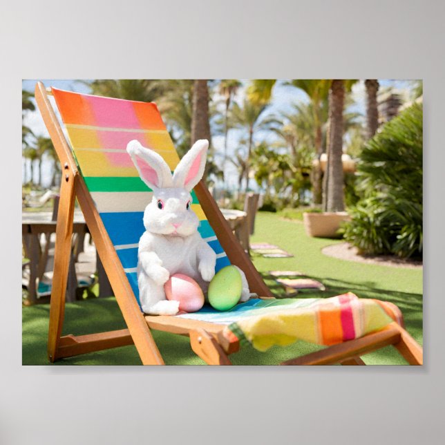 Osterhase im Urlaub Poster (Vorne)