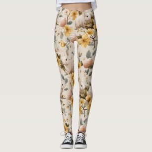 Osterhase im Vintage-Blumenlook (8) Leggings