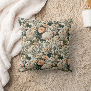 Osterhase im Vintage-Blumenstil (11) Kissen