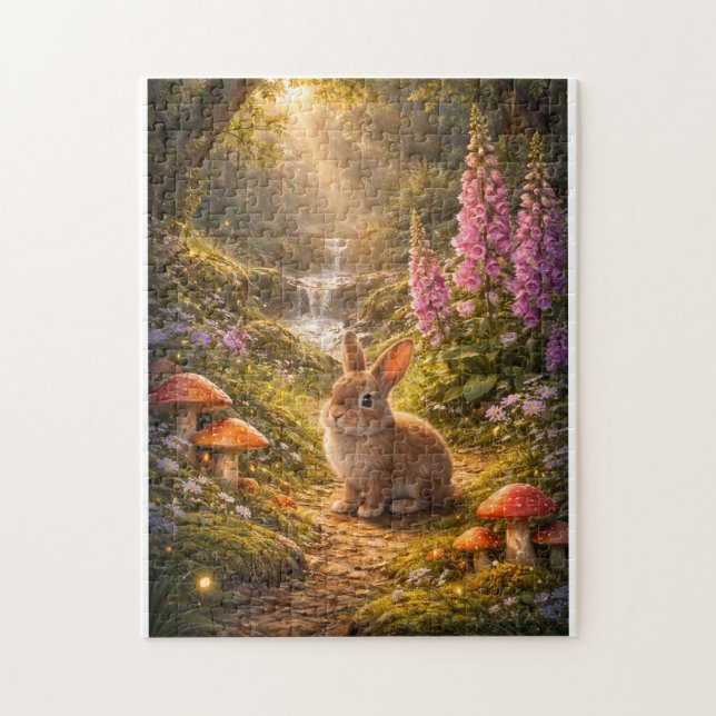 Osterhase im Wald (Vertikal)