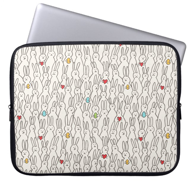 Osterhase: Joyful Seamless Fun. Laptopschutzhülle (Vorderseite)