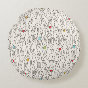 Osterhase: Joyful Seamless Fun. Rundes Kissen