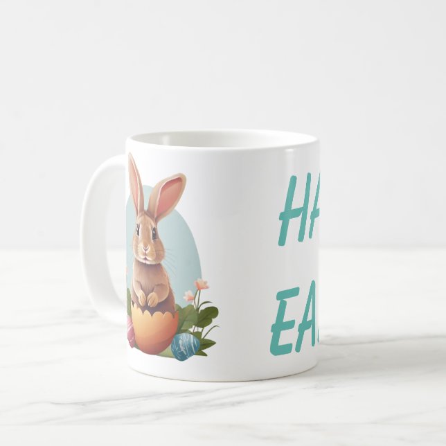 Osterhase Kaffeetasse (Vorderseite Links)