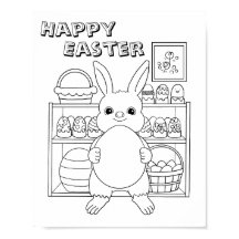 Osterhase Kaninchen Ei Kinder Malbuch Poster