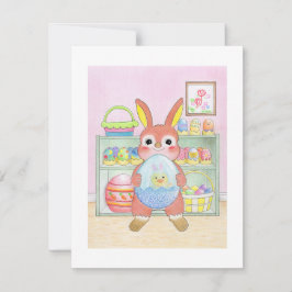 Osterhase Kaninchen Eier Kinder Flachkarte