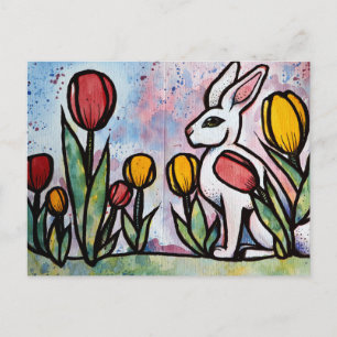 Osterhase Kaninchen Naturliebhaber Karnickel Postkarte