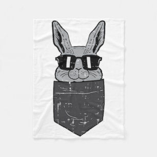 Osterhase Kaninchen Sonnenbrille Tasche Cool Männe Fleecedecke