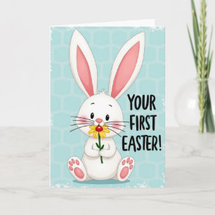 Osterhase-Karte mit Honigwaben-Muster Karte