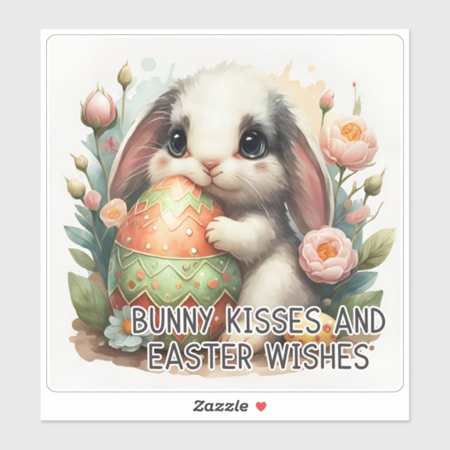 Osterhase Kisses - Vinyl Sticker (Blatt)