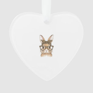 Osterhase Leopard Brille Bandana Hase Frauen  Ornament