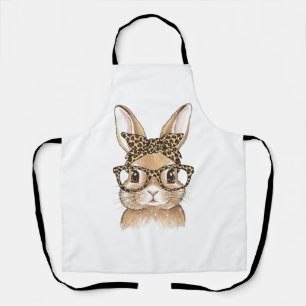 Osterhase Leopard Brille Bandana Hase Frauen  Schürze