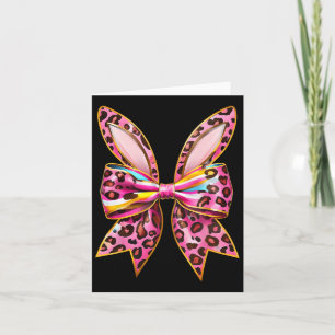 Osterhase Leopard Coquette Bow Happy Oster Gir Karte