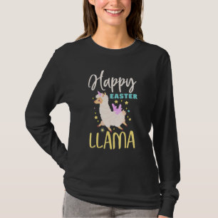 Osterhase Llama Bringing Eggs Basket Happy East T-Shirt