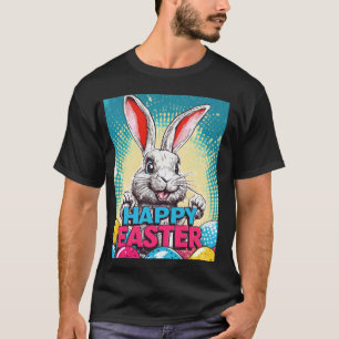 Osterhase Lustige Ostereier Pop-Art-Stil Ostern T-Shirt