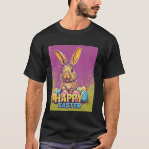 Osterhase Lustige Ostereier Pop-Art-Stil Ostern T-Shirt