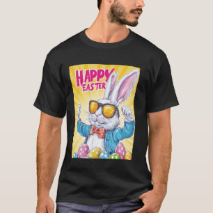 Osterhase Lustige Ostereier Pop-Art-Stil Ostern T-Shirt