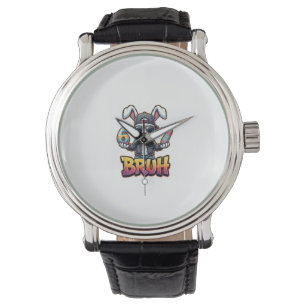 Osterhase Meme Bruh Lustig 6 7 Ostereier Desi Armbanduhr