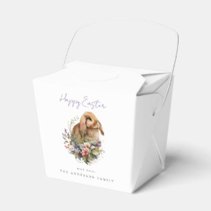 Osterhase mit Blumen Geschenkschachtel