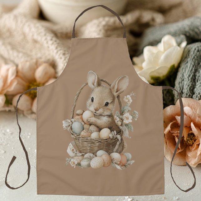 Osterhase mit Blumen und Ostereiern Schürze (Von Creator hochgeladen)