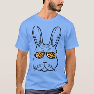 Osterhase mit Brille Leopard Cooler Hase Frauen T-Shirt