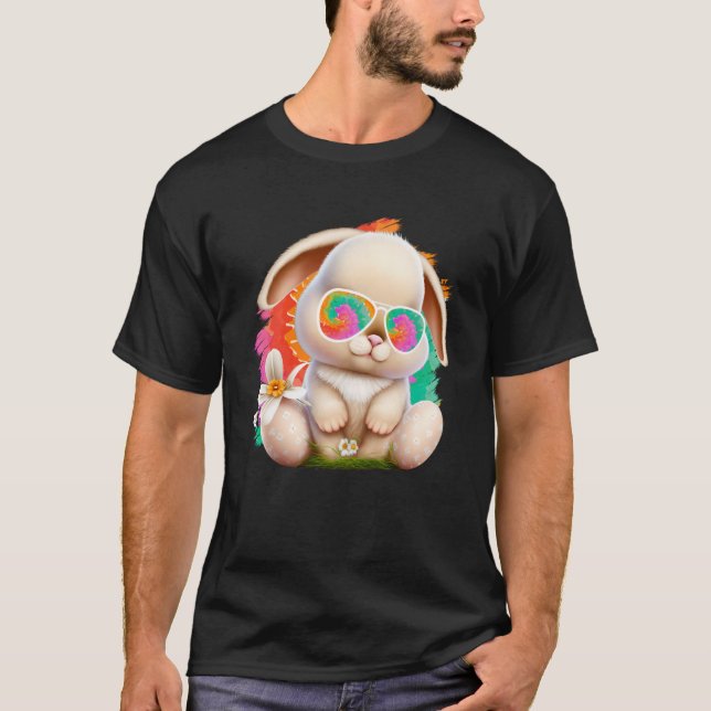 Osterhase mit Brillen Niedliche Bollen Osterhase P T-Shirt (Vorderseite)
