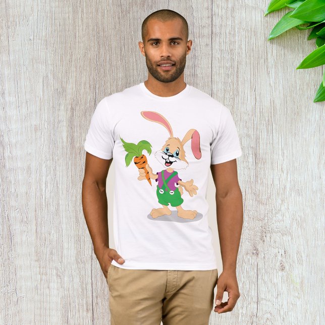 Osterhase mit Carrot Mens T - Shirt (Von Creator hochgeladen)