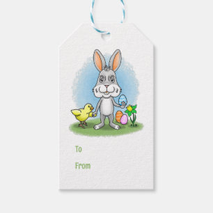Osterhase mit den bunten Ostereiern Geschenkanhänger