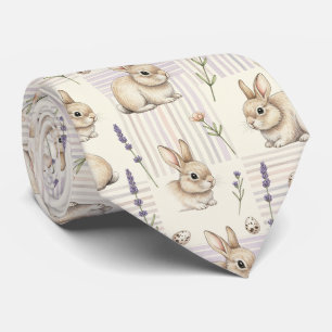 Osterhase mit Eiern Frühling Pastell-Muster (4) Krawatte