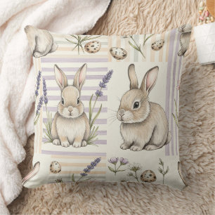 Osterhase mit Eiern Frühling Pastell-Muster (5) Kissen
