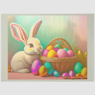 Osterhase mit Korbkollektion Seidenpapier