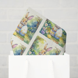 Osterhase mit Osterei Seidenpapier