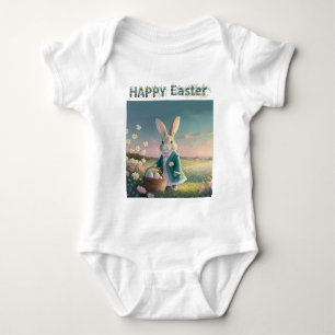 Osterhase mit Ostereiern Frohe Ostern Baby Strampler