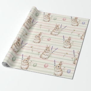 Osterhase mit Ostereiern Frühling Pastell-Muster ( Geschenkpapier