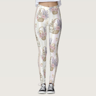 Osterhase mit Ostereiern Frühling Pastell-Muster ( Leggings