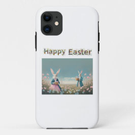 Osterhase mit Ostereiern Happy Osterfest Case-Mate iPhone Hülle
