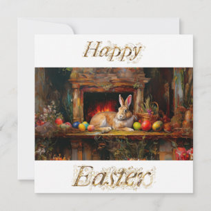 Osterhase mit Ostereiern Ostern Karte