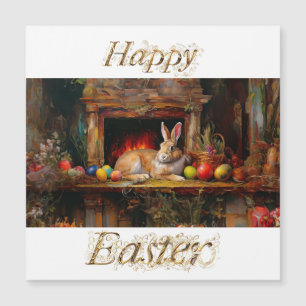 Osterhase mit Ostereiern Ostern Magnetkarte