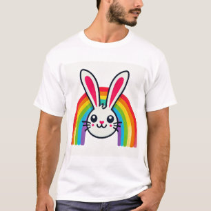 Osterhase mit Regenbogen T-Shirt