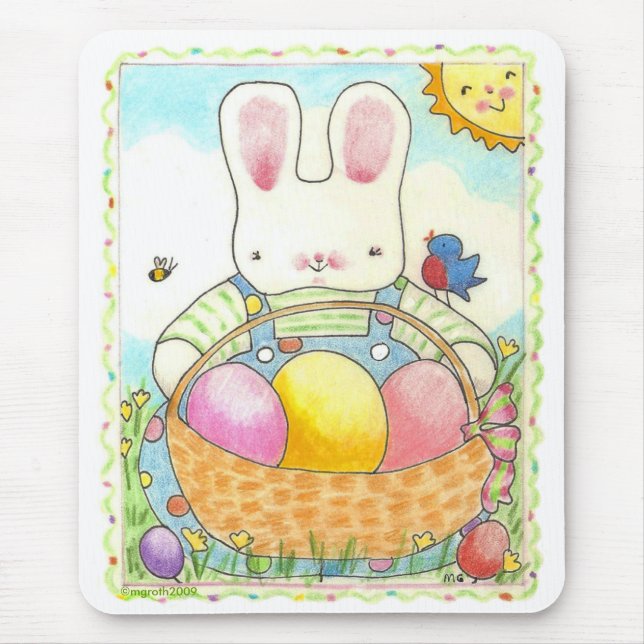 Osterhase Mousepad (Vorne)