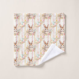 Osterhase Nahtloser Stoff – Pastell Süßer Hase  Waschlappen
