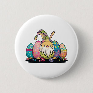 Osterhase Niedlicher Frühling Ostereier Jagen Button