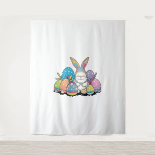 Osterhase Niedlicher Frühling Ostereier Jagen Wandteppich