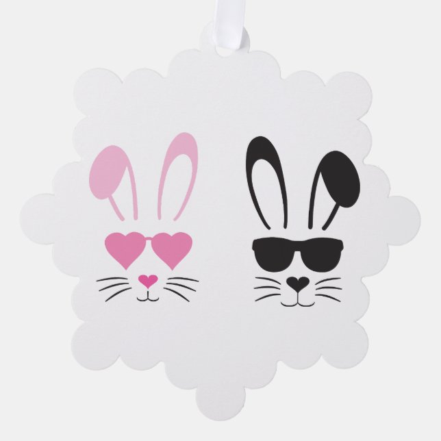 Osterhase Ornament Karte (Vorderseite)