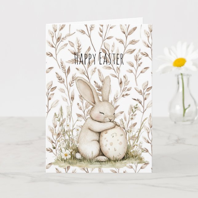 Osterhase Osterei   Karte (Kleine Pflanze)